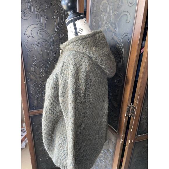 Elisabetta Collection Italy Olive Green Alpaca Wool Blend Cardigan Sweater M - Picture 3 of 7